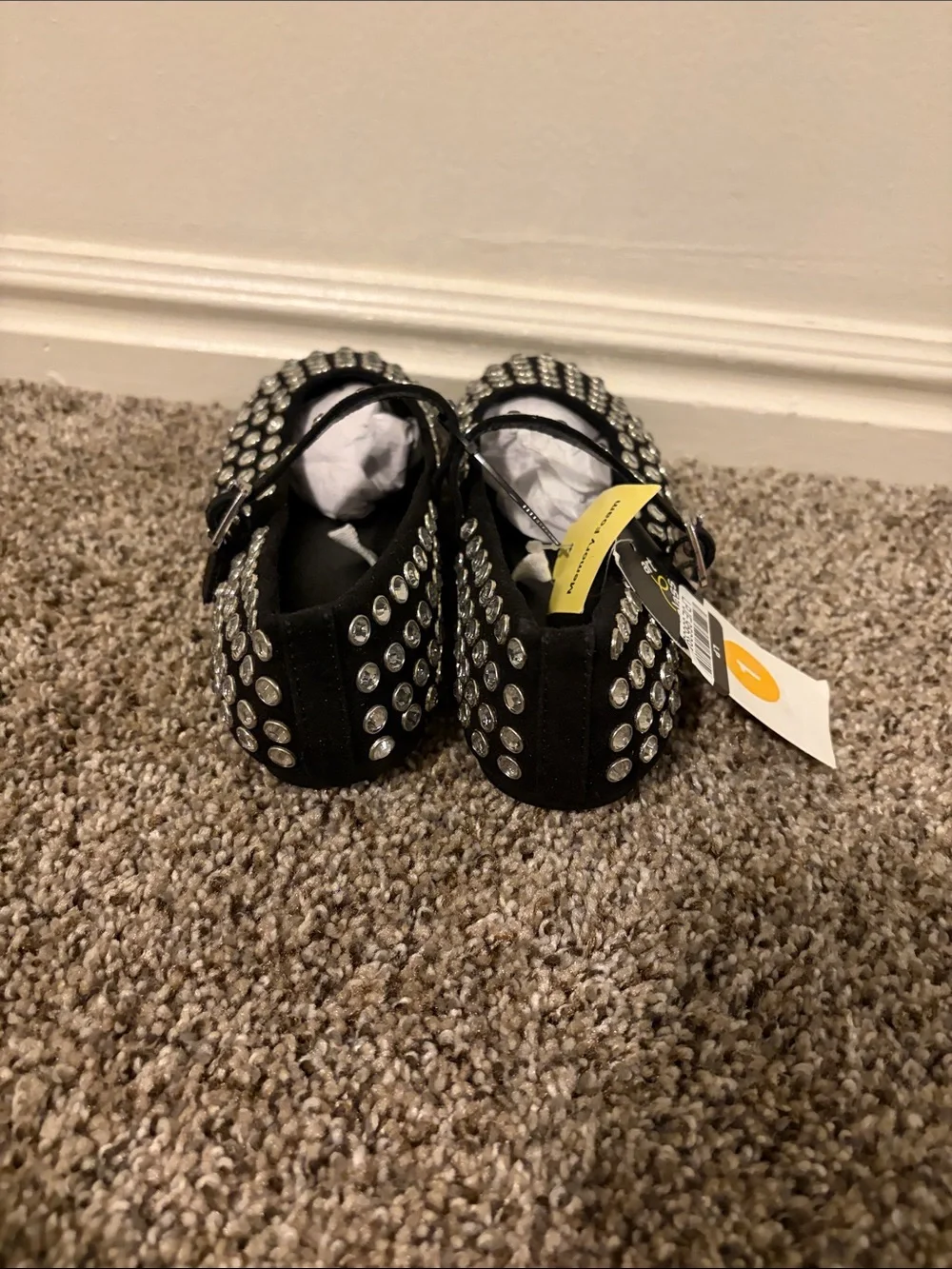 art class Black Rhinestone Mary Jane Girls' Dress Shoes